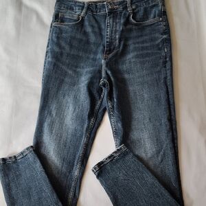 Zara Classic Blue Skinny Denim Jeans High Waisted Size 10 EUC